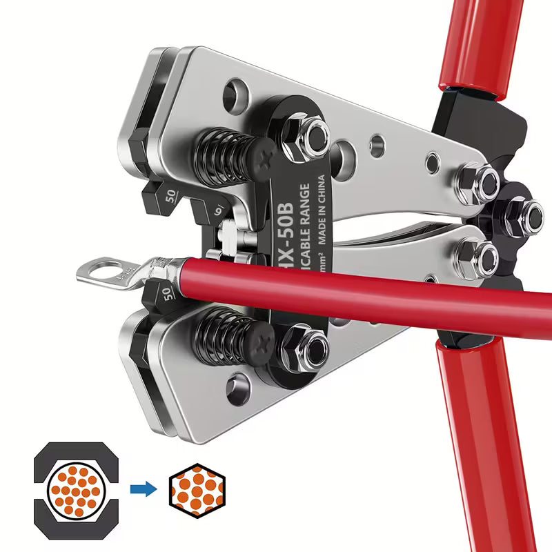 Heavy-Duty Cable & Wire Crimping Tool with Wire Cutter – Ergonomic Professional Wiring Pliers