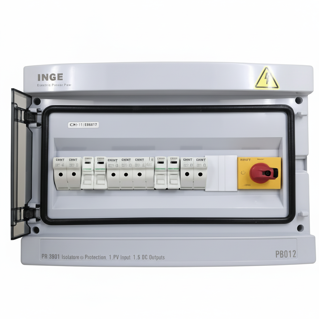 PV Combiner Box - 4 in/2 out - Prewired